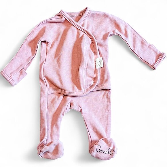 Bonsie Pink Peony Skin-to-skin Footie Size Newborn - Picture 1 of 7
